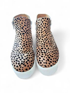 Soda Shades Tan Leopard Print Slip-On Sneakers